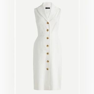 NWT - J.Crew Blazer-Dress in Bi-Stretch cotton Ivory size 12T